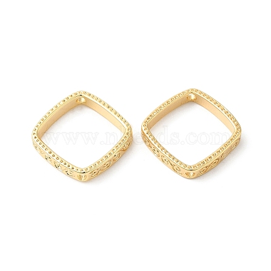 Real 18K Gold Plated Rhombus Brass Bead Frame