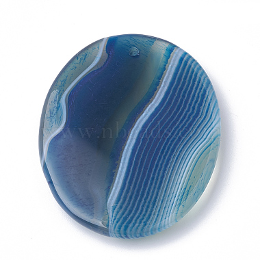 Dyed Natural Striped Agate/Banded Agate Pendants(G-S280-03)-3