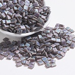 MIYUKI TILA Beads, Japanese Seed Beads, 2-Hole, (TL135FR) Matte Transparent Root Beer AB, 5x5x1.9mm, Hole: 0.8mm, about 118pcs/10g(X-SEED-J020-TL135FR)