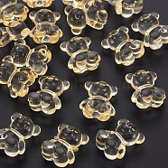 Transparent Acrylic Beads, Top Drilled Beads, Bear, Goldenrod, 18.5x15.5x11mm, about 320pcs/500g(MACR-S373-80-B04)