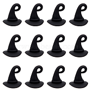 40Pcs Halloween Theme Alloy Pendants, Baking Painted, Witch Hat, Black, 12x10.5mm, Hole: 1.7mm(ENAM-SC0003-26)