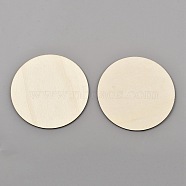 Flat Round Shape Unfinished Wood Slices, Laser Cut Wood Shapes, Cornsilk, 9.95x0.23cm(DIY-CJC0013-01)