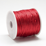 Nylon Thread, Rattail Satin Cord, Red, about 1mm, about 76.55 yards(70m)/roll(NWIR-Q010A-700)