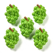 Fruit Opaque Resin Decoden Cabochons, Grape, 32x23x20.5mm(RESI-H156-01-01)
