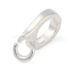 925 Sterling Silver Pendant Bails, Silver, 13x7.5x2mm, Hole: 3mm(STER-NH0001-067B-S)