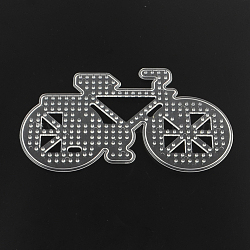 Bicycle ABC Plastic Pegboards used for 5x5mm DIY Fuse Beads, Clear, 90x155x5mm(X-DIY-Q009-47)