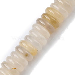 Natural White Agate Beads Strands, Disc, 12x3.5~4mm, Hole: 1.4mm, about 51pcs/strand, 7.48~8.19 inch(19~20.8cm)(G-F743-06I)