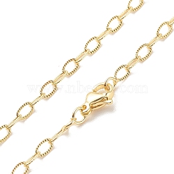 Brass Cable Chains Necklace for Women, Cadmium Free & Lead Free, Real 18K Gold Plated, 17.52 inch(44.5cm)(X-NJEW-P265-32G)