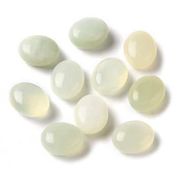 Natural New Jade Beads, No Hole, Oval, 10~10.2x8.2~8.3x5.3~5.5mm