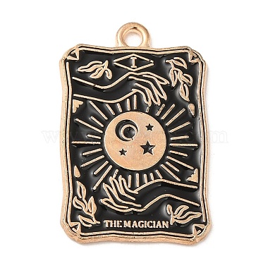 Golden Black Star Alloy+Enamel Pendants