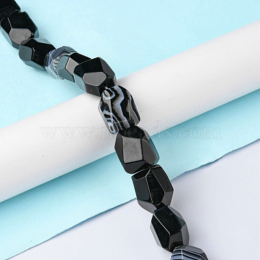 Natural Black Agate Beads Strands(G-F743-04C)-2