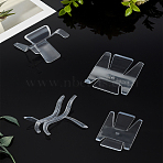 Transparent Acrylic Crystal Mineral Display Easels Rack, Jewelry Storage Stand for Rough Stone Holder, Clear, 5.35x4.45x4.6cm, 4pcs/set(ODIS-LP0001-08B)