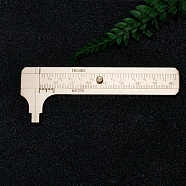 Brass Sliding Gauge Mini Vernier Caliper, Double Scale, mm/inch Mini Brass Pocket Ruler, Raw(Unplated), 97x34x6mm, Measuring Range: 8cm(WOCR-PW0001-304E-01)