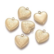 Valentine's Day Ion Plating(IP) 304 Stainless Steel Pendants, Heart with Arrow, Golden, 15.7x15x2.5mm, Hole: 1.6mm(STAS-F256-050G)