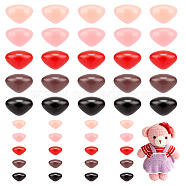 200Pcs 10 Styles Craft Plastic Doll Noses, Safety Noses, Triangle, Mixed Color, 3~6x4.5~9x9~10mm, 20pcs/style(DIY-GA0005-97)