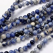 Natural Sodalite Beads Strand, Grade AB, Round, 8mm, Hole: 1mm, about 48pcs/strand, 15.1 inch(X-GSR8mmC013)