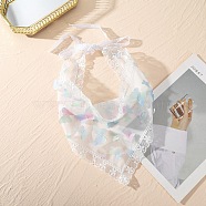 Lace Triangular Scarf Headband, Sweet Girl Style Hollowed Out Headscarf, Butterfly, 470x405mm(PW-WG33460-03)