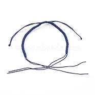 Braided Nylon Thread Bracelet Making, Marine Blue, 1-3/8 inch(3.55~5.05cm)(AJEW-JB00922-04)