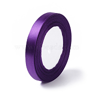 Single Face Satin Ribbon, Polyester Ribbon, Violet, about 1/2 inch(12mm) wide, 25yards/roll(22.86m/roll), 250yards/group(228.6m/group), 10rolls/groupl(RC12mmY035)