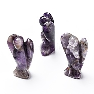 Natural Amethyst Display Decorations, Angel Decor Healing Stones, Energy Reiki Gifts for Women Men, Angel, 19x31~36x48~51mm(G-O200-03B)