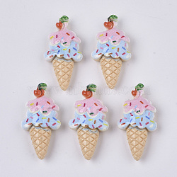 Resin Decoden Cabochons, Ice Cream, Imitation Food, Colorful, 27.5x14x7.5mm(CRES-R192-08)