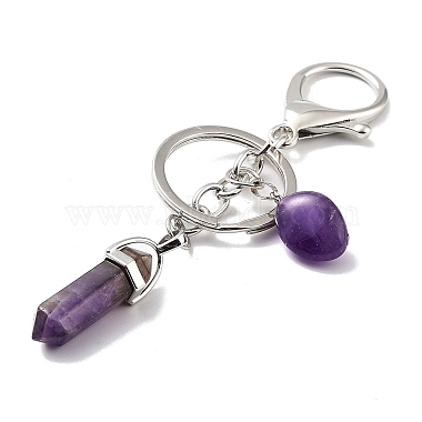 Natural & Synthetic Mixed Gemstone Keychain(KEYC-M022-05)-3