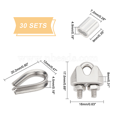 ensemble d'accessoires pour câbles métalliques unicraftale(DIY-UN0003-28)-3