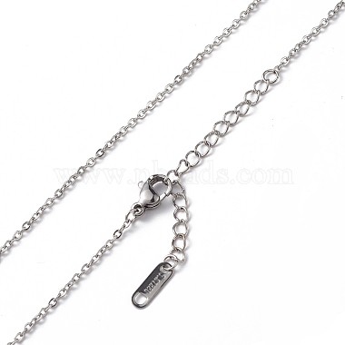 304 ожерелье-цепочка из нержавеющей стали для мужчин и женщин(NJEW-K245-014B)-2