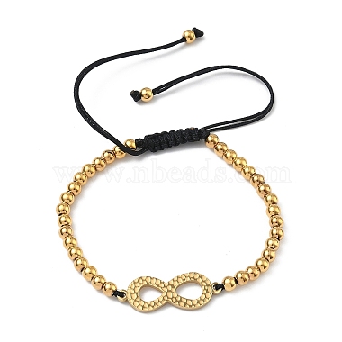 304 Edelstahl unendlich Link Armb&auml;nder(BJEW-F534-01G)-4