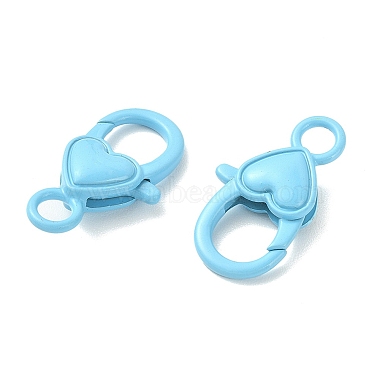 20Pcs Spray Painted Eco-Friendly Alloy Lobster Claw Clasps(PALLOY-YW026-01)-2