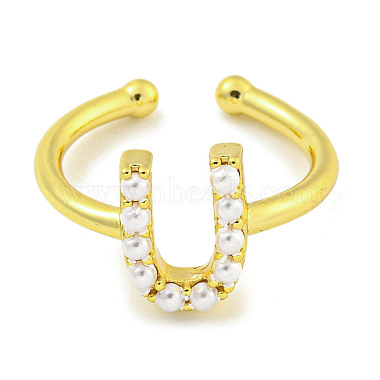 Rack Plating Brass Open Cuff Rings for Women(RJEW-F162-01G-U)-2