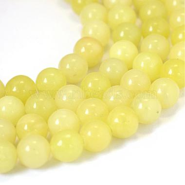 8mm Round Lemon Jade Beads