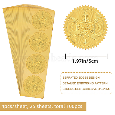 Self Adhesive Gold Foil Embossed Stickers(DIY-WH0211-208)-2