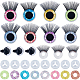 20 juegos 10 colores ojo de muñeca de plástico brillante con pestañas(DOLL-GF0001-02)-1