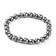 Faceted Round Terahertz Stone Beaded Stretch Bracelets for Women Men(BJEW-H590-04A-02)-1