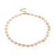 Enamel Daisy Link Chain Necklace(NJEW-P220-01G-05)-1