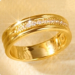 Brass Micro Pave Cubic Zirconia Finger Rings, Golden, 5.5mm, Inner Diameter: 17mm(CU-CBA8D1E-03G)