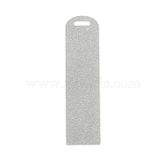 Acrylic Big Pendants, with Glitter Powder, Rectangle, Gainsboro, 125x32x2mm, Hole: 15x4mm(OACR-G043-05A)