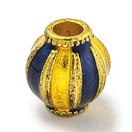 Brass Beads, with Enamel, Real 18K Gold Plated, Lantern, 11x9.2mm, Hole: 3.5mm(KK-G493-24B-G)