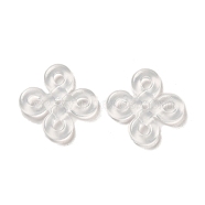 Transparent Acrylic Beads, Chinese Knot, 15x15x2mm, Hole: 1mm(OACR-H042-03A)