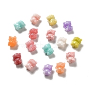 Opaque Resin Beads, Bear, Mixed Color, 13x11.5x10mm, Hole: 1.6mm(RESI-G060-04)