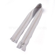 Garment Accessories, Nylon and Resin Zipper, with Alloy Zipper Puller, Zip-fastener Components, Light Grey, 57.5x3.3cm(FIND-WH0031-B-16)