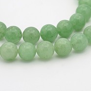 Natural Green Aventurine Round Bead Strands, 10mm, Hole: 1mm, about 40pcs/strand, 15.7 inch(G-P070-37-10mm)