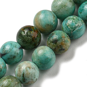 Natural Peruvian Turquoise(Jasper) Beads Strands, Grade A, Round, 6mm, Hole: 1mm, about 65pcs/strand, 15.43''(39.2cm)