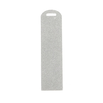 Acrylic Big Pendants, with Glitter Powder, Rectangle, Gainsboro, 125x32x2mm, Hole: 15x4mm