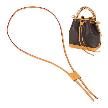 PU Imitation Leather Bag Drawstring Cord & Cord Slider Sets, for Bucket Bag Making, Chocolate, 915~930mm