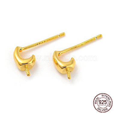 Real 18K Gold Plated Sterling Silver Stud Earring Findings