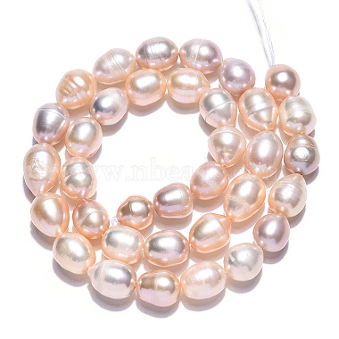 hebras de perlas de agua dulce cultivadas naturales(PEAR-N012-08L)-2