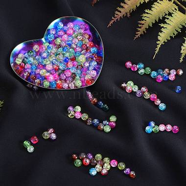 600 pièces 10 couleurs de cuisson des brins de perles de verre craquelé peintes(CCG-SZ0001-05)-7