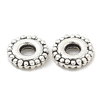 Alloy Spacer Beads, Cadmium Free & Lead Free, Flat Round, Antique Silver, 6x1.5mm, Hole: 1.8mm, about 5882pcs/1000g(TIBE-P003-40AS)